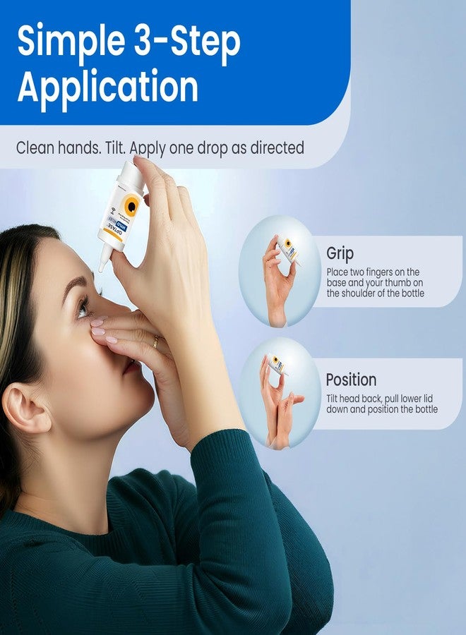 Optase HYLO Relief Dry Eye Drops, 0.33 fl oz (10ml), 300 Doses - Preservative Free Eye Drops for Dry Eyes - Gentle Lubricant Multi-Dose Solution - Contact Lens Compatible for Daily Comfort - Image 5